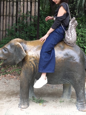 「Ameri（アメリ）のアイテム（バックパック/リュック）」を使った、amemiさん（レディース・173cm）の秋コーディネート