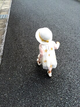 「Familiar （ファミリア）のアイテム（帽子）」を使った、cohanaさん（キッズ・80cm）の夏コーディネート