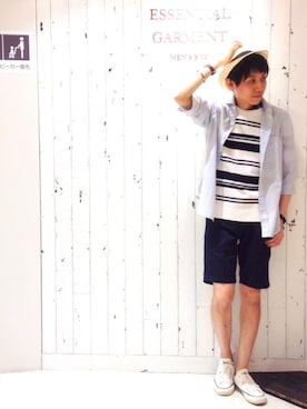 「アイテム（ハット）」を使った、Euffyさん（メンズ・164cm・30代）の春コーディネート