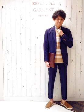 「アイテム（クラッチバッグ）」を使った、Euffyさん（メンズ・164cm）の夏コーディネート