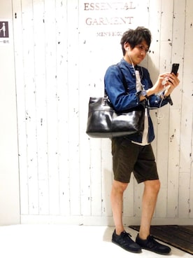 「アイテム（トートバッグ）」を使った、Euffyさん（メンズ・164cm・30代）の夏コーディネート
