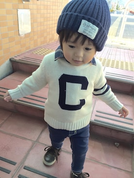 「babyGAP（babyGAP）のアイテム（シューズ）」を使った、itsuki🌙さん（キッズ・80cm）の秋コーディネート