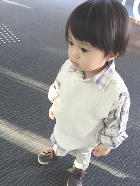 「babyGAP（babyGAP）のアイテム（シューズ）」を使った、itsuki🌙さん（キッズ・80cm）の秋コーディネート