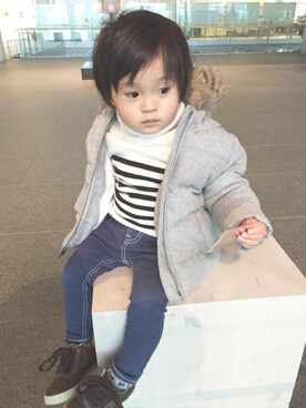「babyGAP（babyGAP）のアイテム（シューズ）」を使った、itsuki🌙さん（キッズ・80cm）の秋コーディネート