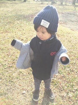 「babyGAP（babyGAP）のアイテム（シューズ）」を使った、itsuki🌙さん（キッズ・80cm）の冬コーディネート