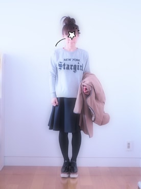「カメラ女子」｜「アイテム（ダッフルコート）」を使った、yompyさん（レディース・150cm）の冬コーディネート