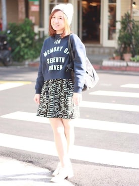 「wip（ウィップ）のアイテム」を使った、Flair Chengさん（レディース・152cm）の秋コーディネート