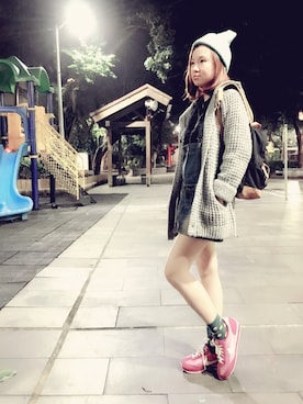 「MSPC（エムエスピーシー）のアイテム（バックパック/リュック）」を使った、Flair Chengさん（レディース・152cm）の冬コーディネート