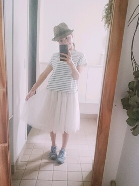 「ノスタルジア」｜「アイテム（スカート）」を使った、aiさん（レディース・152cm）の夏コーディネート