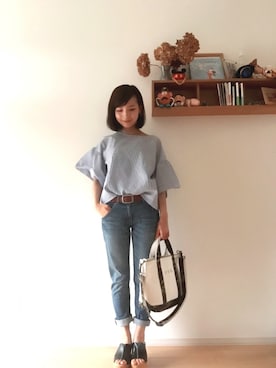 「coca（ANDEX shoes product）（コカ）のアイテム（トップス）」を使った、aiさん（レディース・152cm）の夏コーディネート