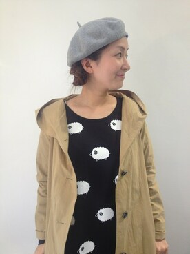「長袖Tシャツ」｜「アイテム（その他アウター）」を使った、meさん（レディース・153cm）の秋コーディネート