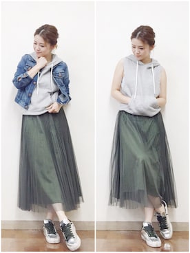 「RED CARD TOKYO（レッドカード）のアイテム（ジャケット/アウター）」を使った、yoshimiさん（レディース・156cm）の秋コーディネート