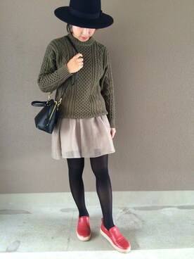 「Marc by Marc Jacobs（マークバイマークジェイコブス）のアイテム（スニーカー）」を使った、Ma-nA-mIさん（レディース・153cm）の秋コーディネート