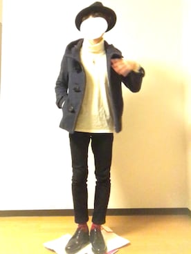 「STUDIOUS（ステュディオス）のアイテム（ダッフルコート）」を使った、田崎さん（メンズ・163cm）の秋コーディネート