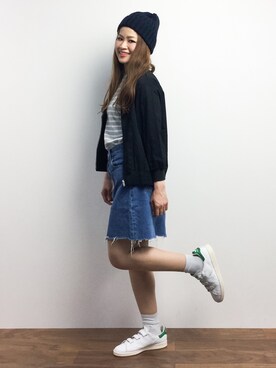 「ロングヘア」｜「アイテム（ブルゾン）」を使った、isaさん（レディース・155cm）の春コーディネート