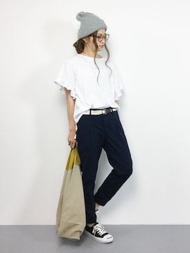 「alchemy（アルケミー）のアイテム」を使った、isaさん（レディース・155cm）の秋コーディネート