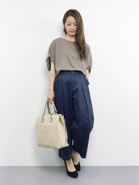 「DURAS（デュラス）のアイテム（バッグ）」を使った、isaさん（レディース・155cm）の秋コーディネート