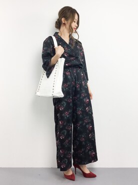 「jouetie（ジュエティ）のアイテム（つなぎ/オールインワン）」を使った、isaさん（レディース・155cm）の秋コーディネート
