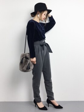「STYLE DELI（スタイルデリ）のアイテム（パンツ）」を使った、isaさん（レディース・155cm）の秋コーディネート