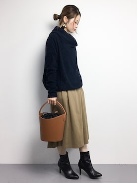 「enchainement mignon（アンシェヌマンミニョン）のアイテム」を使った、isaさん（レディース・155cm）の秋コーディネート