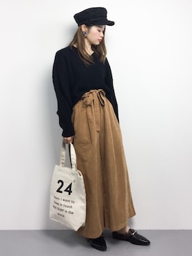 「ドレスシューズ」｜「アイテム（サンダル）」を使った、isaさん（レディース・155cm）の秋コーディネート
