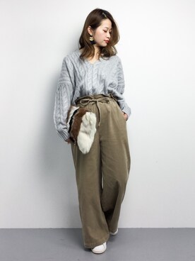 isaさん（レディース・155cm）の冬コーディネート