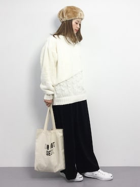 isaさん（レディース・155cm）の冬コーディネート