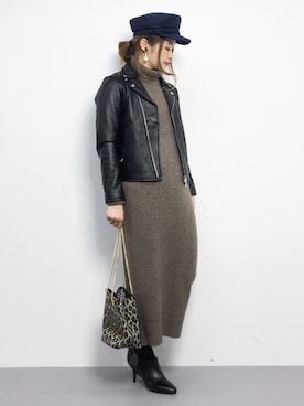 isaさん（レディース・155cm）の冬コーディネート