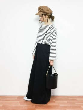 「select MOCA（セレクトモカ）のアイテム（サロペット/オーバーオール）」を使った、isaさん（レディース・155cm）の冬コーディネート