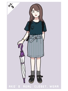 「Dr. Martens（ドクターマーチン）のアイテム（その他）」を使った、AKOさん（レディース・163cm）の夏コーディネート