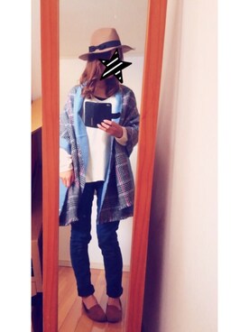 「ハットコーデ」｜ゆるらさん（レディース・160cm）の春コーディネート