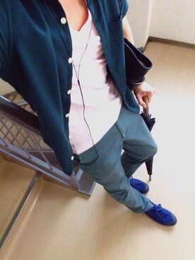 「STUDIOUS SELECT（ステュディオスセレクト）のアイテム（トップス）」を使った、はるきさん（メンズ・184cm）の夏コーディネート