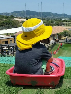 「northface（ノースフェイス）のアイテム（帽子）」を使った、roko.さん（レディース・157cm）の夏コーディネート