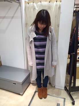 「GRAY MAGIC（グレイマジック）のアイテム」を使った、GMさん（レディース・160cm）の冬コーディネート