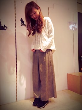 「GRAY MAGIC（グレイマジック）のアイテム」を使った、GMさん（レディース・160cm）の冬コーディネート