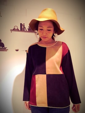 「アイテム（その他トップス、レッド系）」を使った、GMさん（レディース・155cm）の冬コーディネート