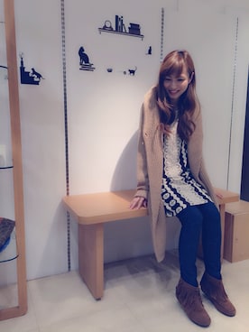 「GRAY MAGIC（グレイマジック）のアイテム」を使った、GMさん（レディース・160cm）の冬コーディネート