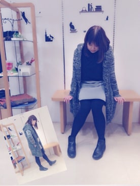 「スタッズ」｜「アイテム（ジャケット/アウター）」を使った、GMさん（レディース・160cm）の冬コーディネート