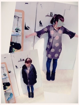 「GRAY MAGIC（グレイマジック）のアイテム」を使った、GMさん（レディース・160cm）の冬コーディネート