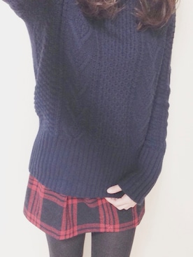 「Abercrombie&Fitch（アバークロンビーアンドフィッチ）のアイテム」を使った、SHIORI KOSAKAさん（レディース・160cm）の冬コーディネート