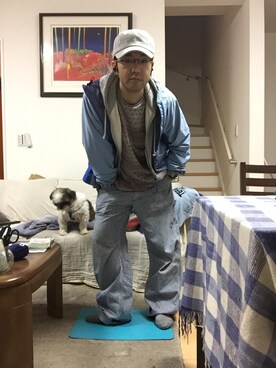 「アイテム（ナイロンジャケット）」を使った、sockさん（メンズ・169cm・30代）の春コーディネート