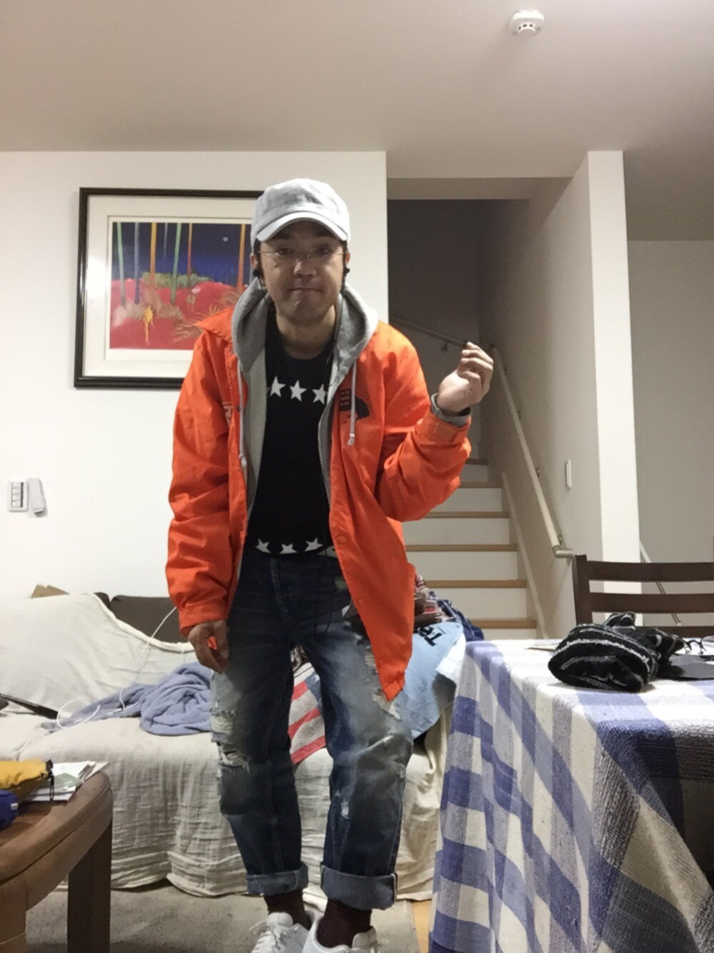 A BATHING APEのナイロンジャケット（オレンジ系）を使った人気