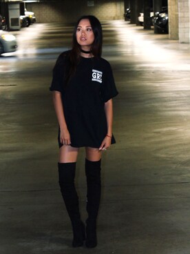 「overthekneeboots」｜catgreyさん（レディース・165cm）の秋コーディネート