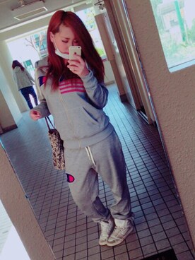 「Champion（チャンピオン）のアイテム（その他）」を使った、ぶーちゃんさん（レディース・165cm）の春コーディネート