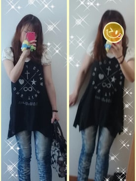 「WC（ダブル シー）のアイテム（その他トップス）」を使った、あーちゃんさん（レディース・167cm）の夏コーディネート