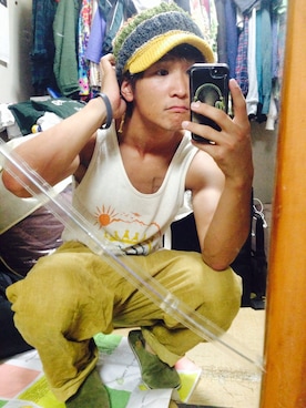 「チャイハネ（チャイハネ）のアイテム（タンクトップ）」を使った、Dikeさん（メンズ・165cm）の夏コーディネート