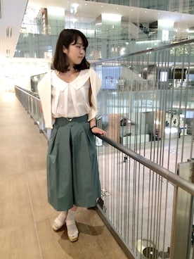 「アイテム（ネックレス）」を使った、Maika Yoshikiさん（レディース・155cm）の春コーディネート