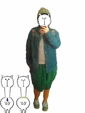 「チャイハネ（チャイハネ）のアイテム（ニットキャップ/ビーニー）」を使った、夕梨さん（レディース・147cm）の冬コーディネート