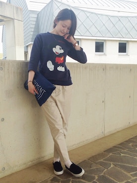 「#ミッキー」｜海下真夕さん（レディース・160cm）の春コーディネート