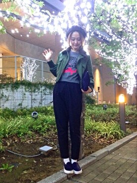 海下真夕さん（レディース・160cm）の秋コーディネート